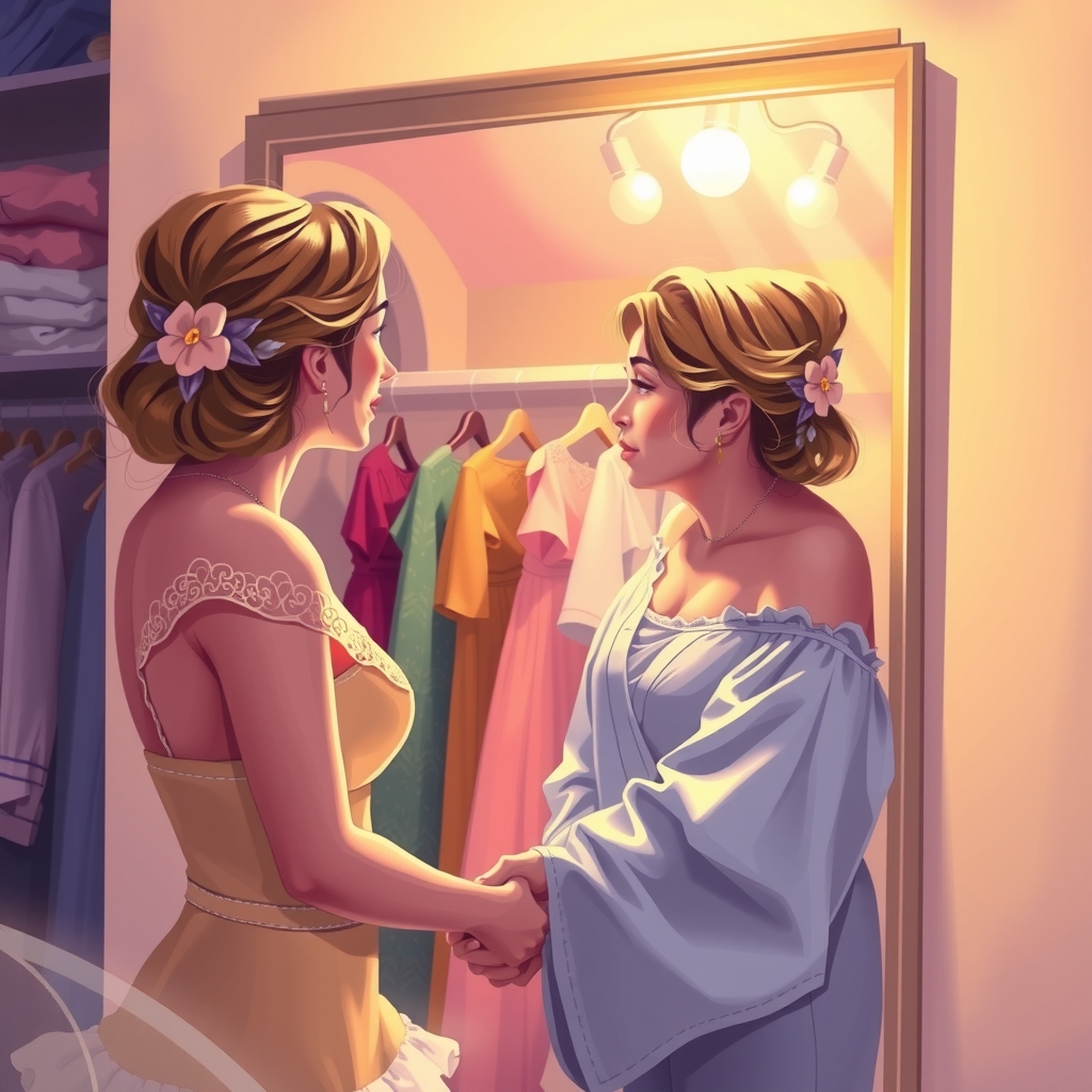 digital art mother preparing special day warm lighting pastel tones by Free AI Image Generator & Maker - No login required✨ | AIGAZOU