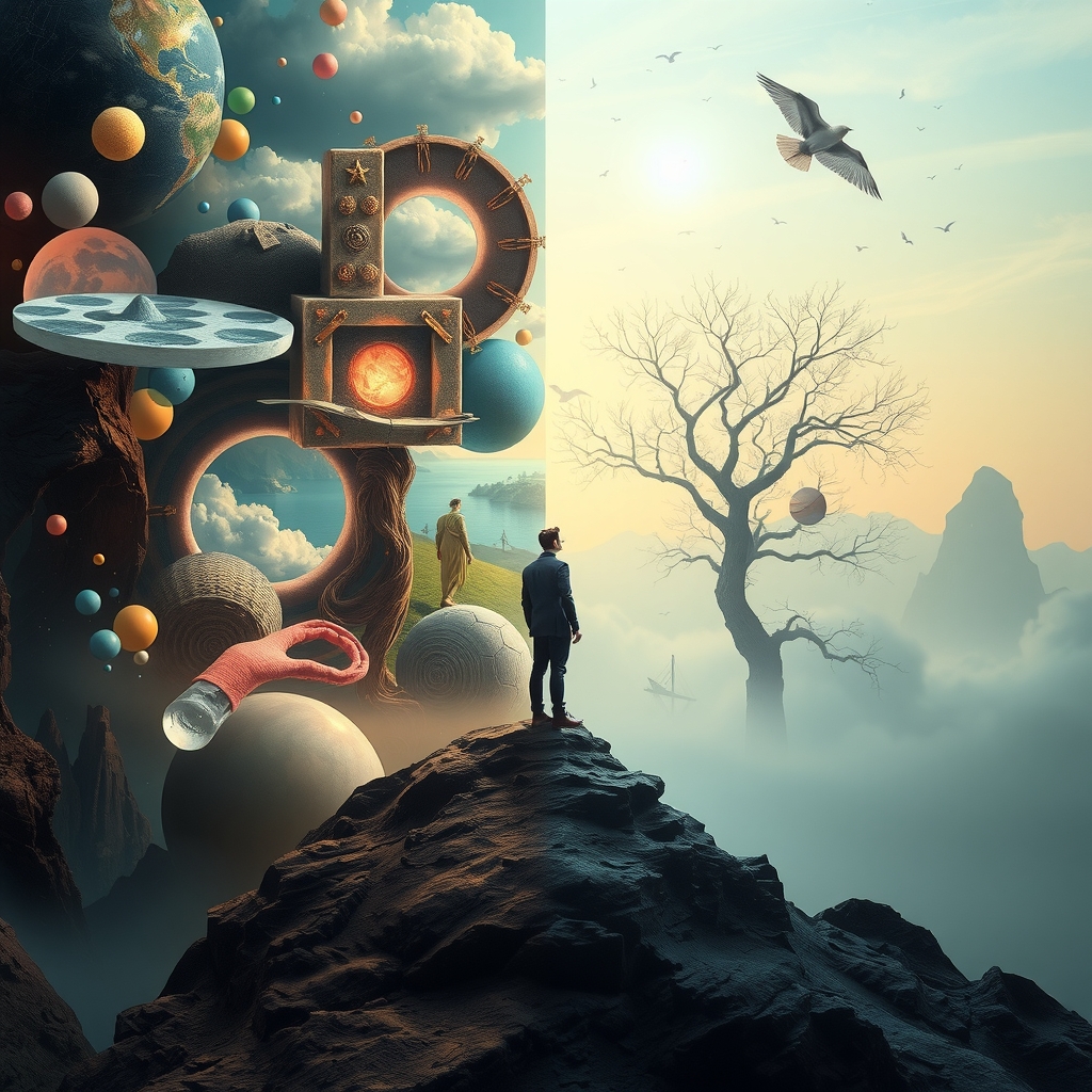 digital art imagination reality boundary surreal by Free AI Image Generator & Maker - No login required✨ | AIGAZOU