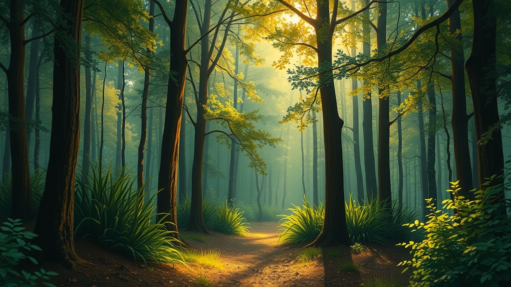 digital art oil painting hybrid depicting life transformation in forest by Free AI Image Generator & Maker - No login required✨ | AIGAZOU