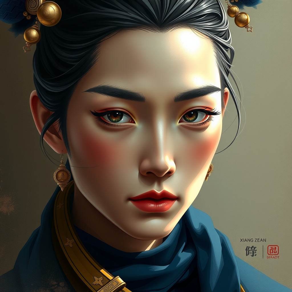 digital art portrait xiang zean noble aura modern classical renaissance leonardo da vinci soft natural lighting warm mysterious atmosphere deep by Free AI Image Generator & Maker - No login required✨ | AIGAZOU
