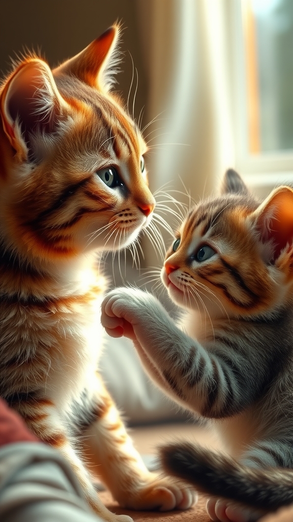 realistic image cat kitten playful mischievous pose cozy indoor by Free AI Image Generator & Maker - No login required✨ | AIGAZOU
