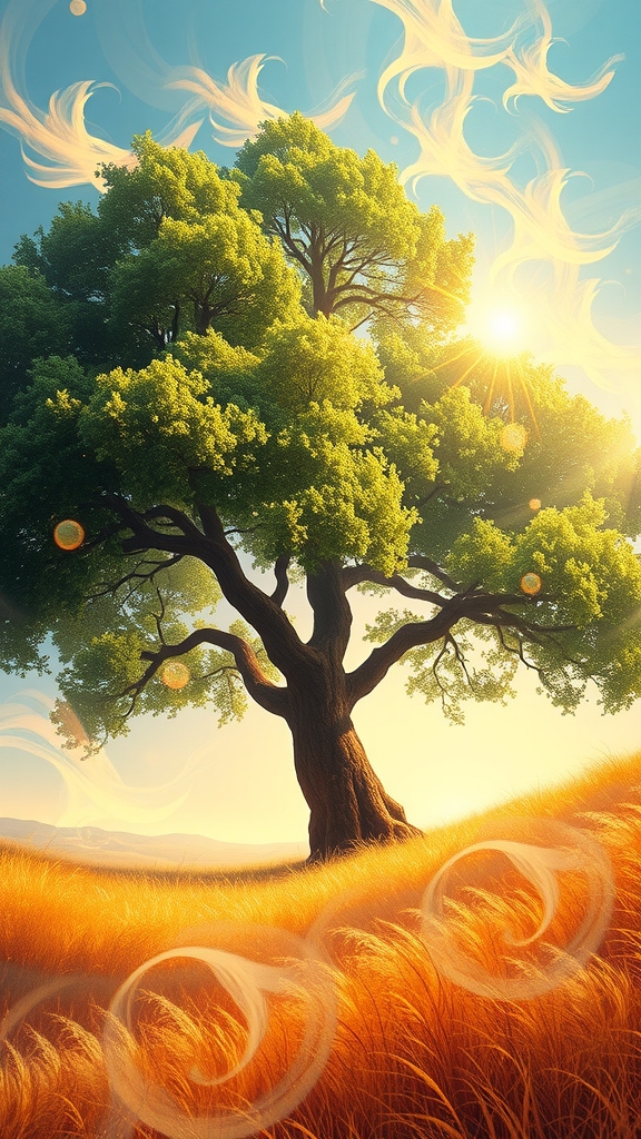 digital art feast life morning eternity majestic tree van gogh inspired by Free AI Image Generator & Maker - No login required✨ | AIGAZOU