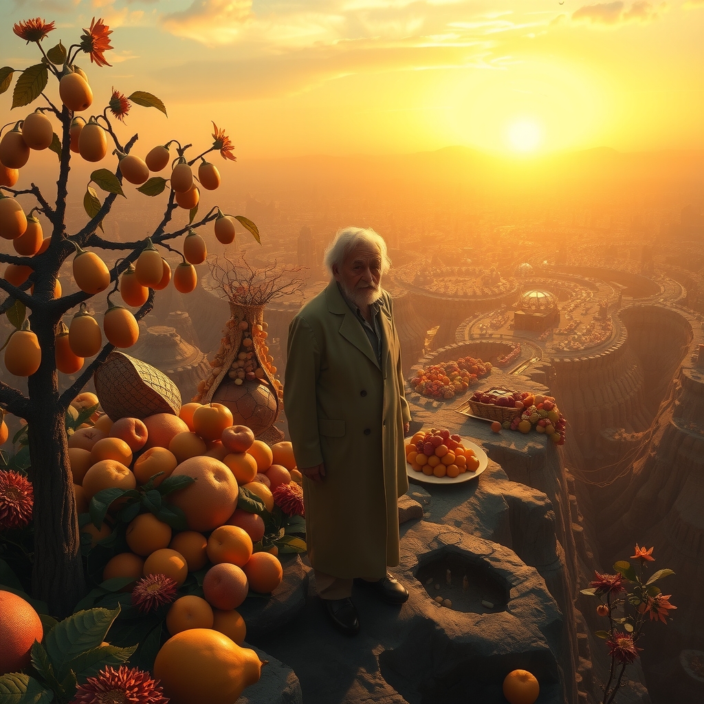 symbolic journey of aging life rewards surreal landscape by Free AI Image Generator & Maker - No login required✨ | AIGAZOU