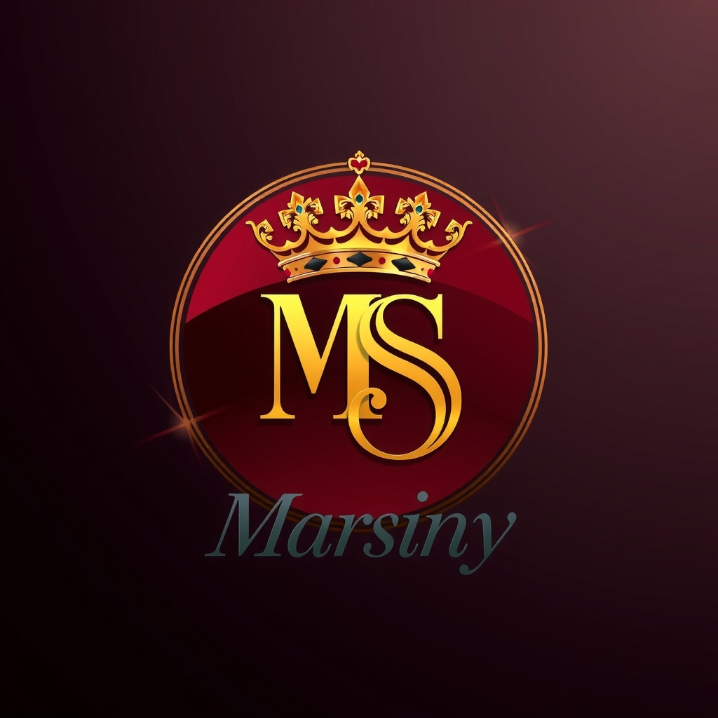 luxury car logo marsiny burgundy wine red black details gold crown by Free AI Image Generator & Maker - No login required✨ | AIGAZOU