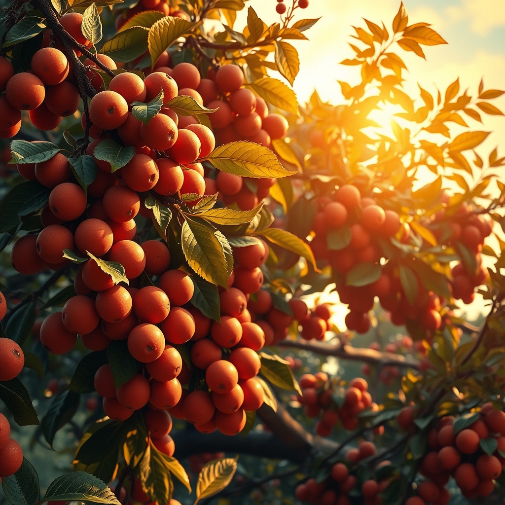 digital art endless fruits life glow dawn by Free AI Image Generator & Maker - No login required✨ | AIGAZOU