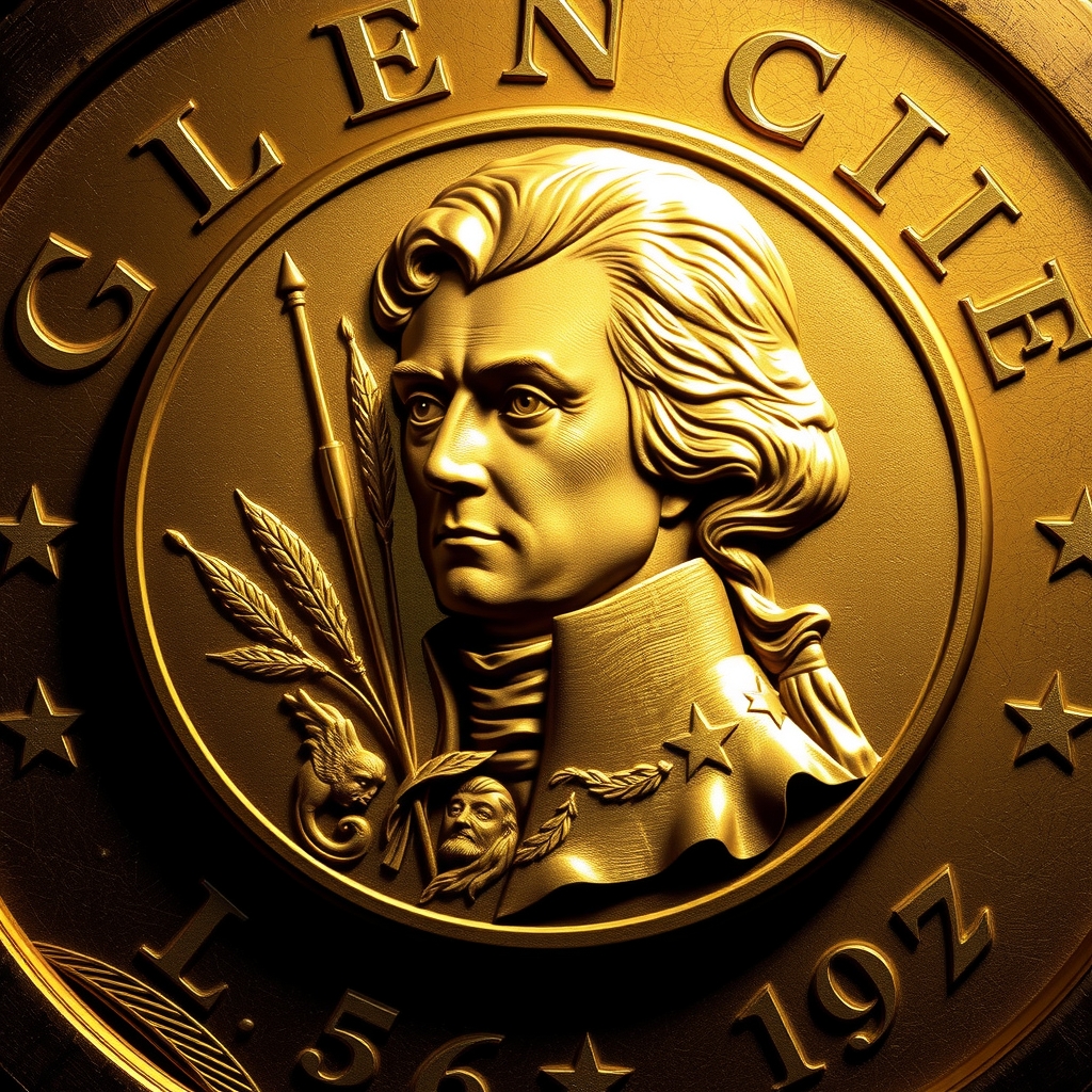 thomas jefferson spirit american coinage engraving by Free AI Image Generator & Maker - No login required✨ | AIGAZOU