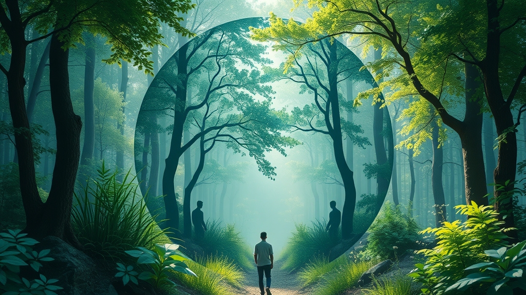 digital art humans nature interaction forest by Free AI Image Generator & Maker - No login required✨ | AIGAZOU