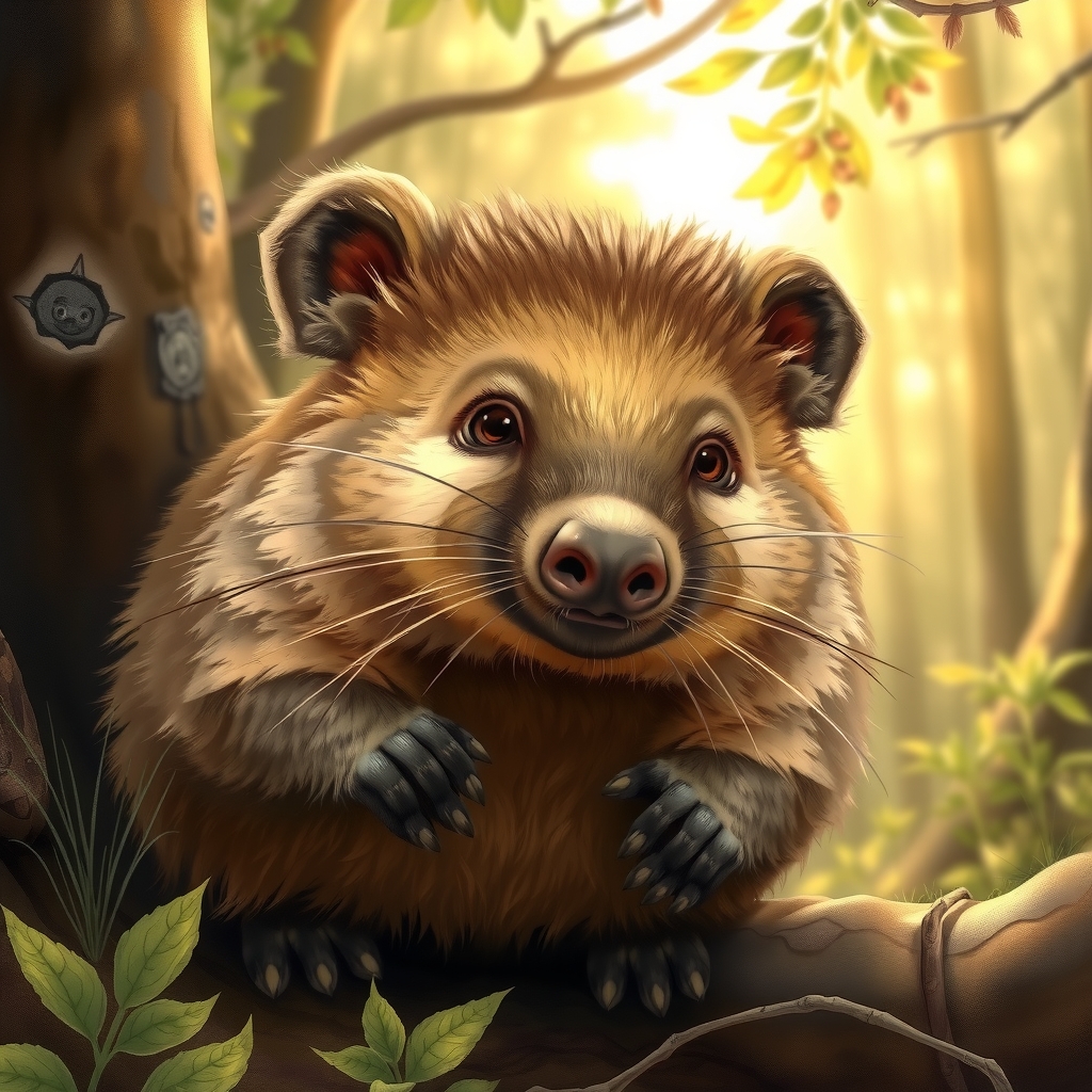 digital illustration wombat australian forest natural lighting by Free AI Image Generator & Maker - No login required✨ | AIGAZOU