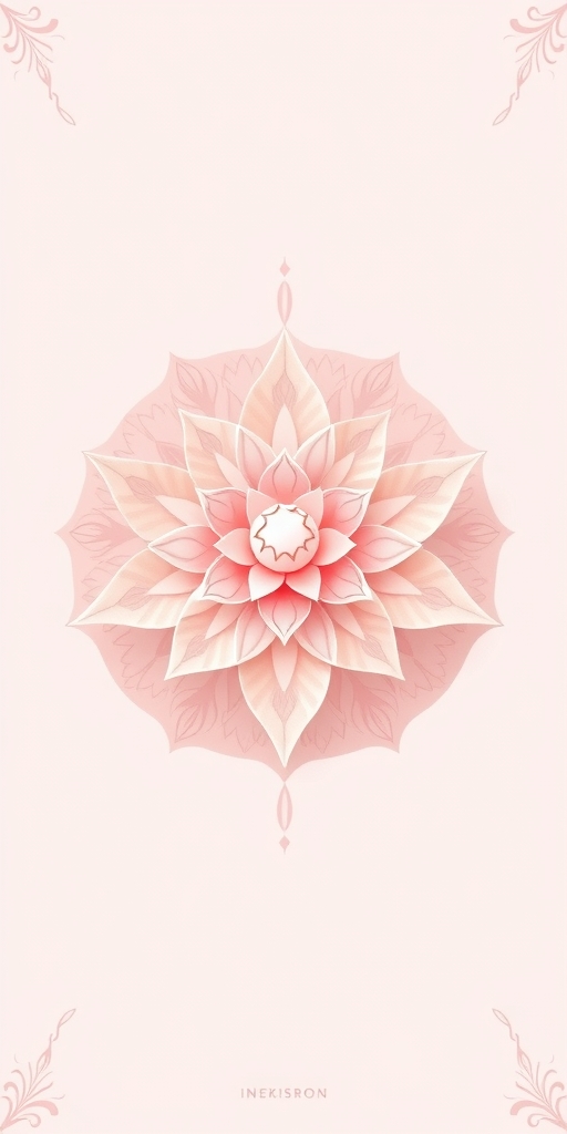 delicate harmonious chakra flower art nouveau soft pink white by Free AI Image Generator & Maker - No login required✨ | AIGAZOU