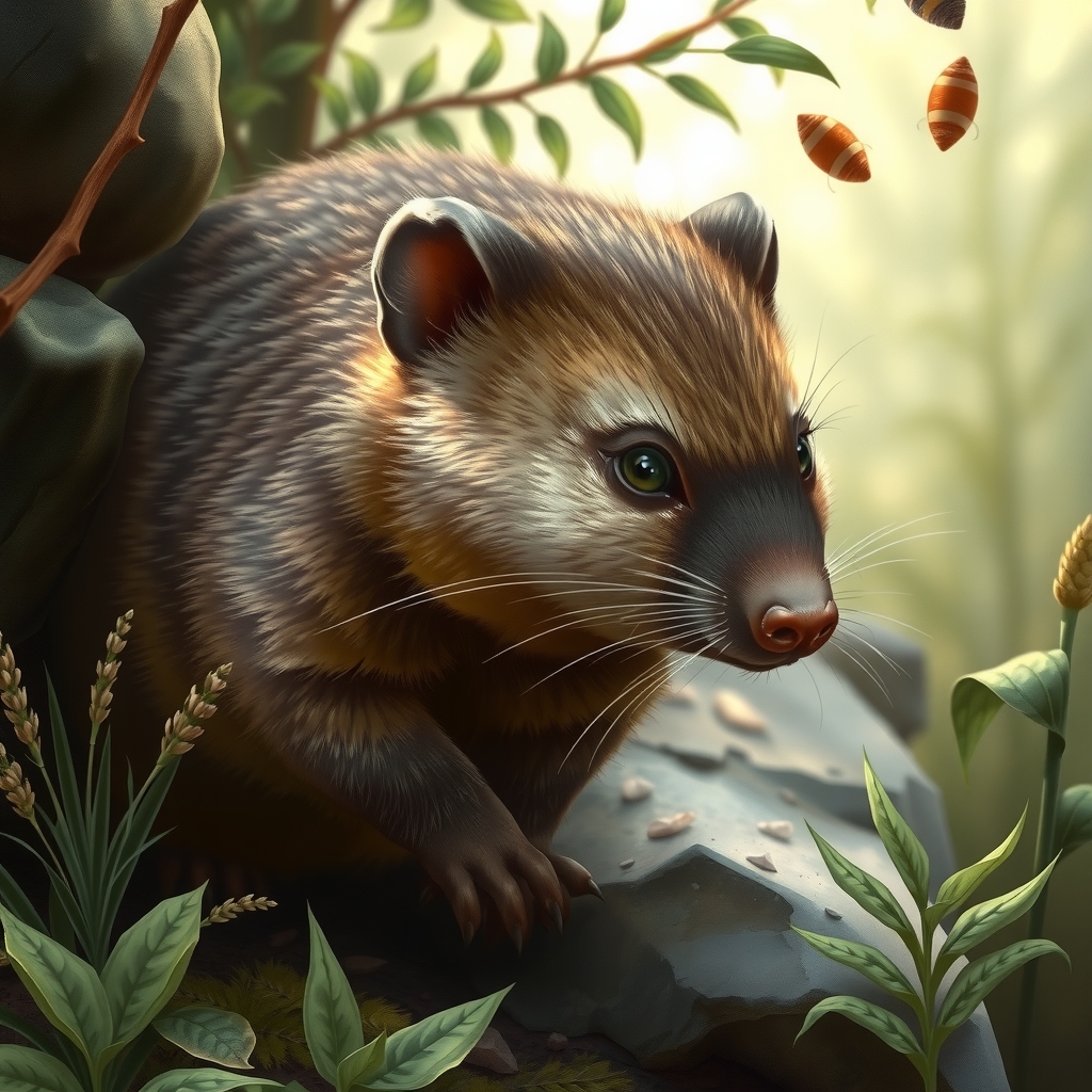 magical wombat exploring nature in earthy tones by Free AI Image Generator & Maker - No login required✨ | AIGAZOU