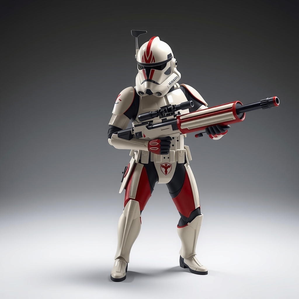 clone trooper cavalry blaster pistol by Free AI Image Generator & Maker - No login required✨ | AIGAZOU