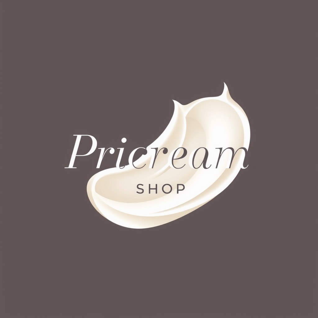 design logo for pricream shop with cosmetic cream elegant by Free AI Image Generator & Maker - No login required✨ | AIGAZOU