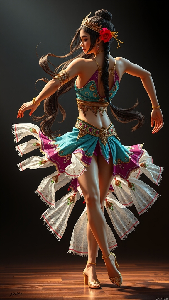 world doll girl dancer digital art detailed vibrant colors by Free AI Image Generator & Maker - No login required✨ | AIGAZOU