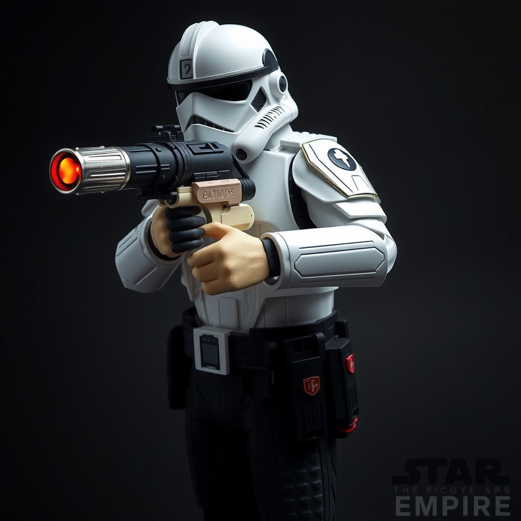 galactic empire officer blaster pistol by Free AI Image Generator & Maker - No login required✨ | AIGAZOU