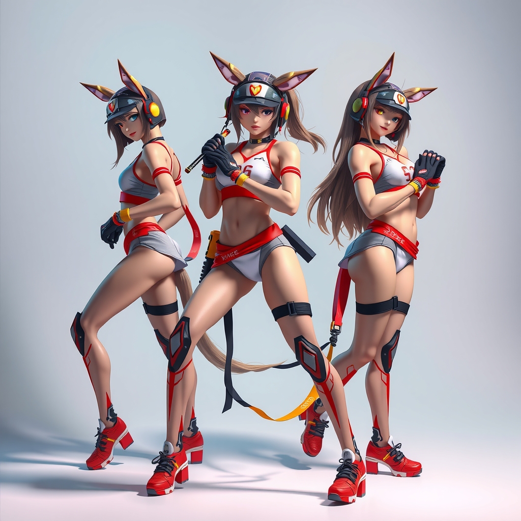 studio photo animal girl sports model smart poses sharp focus digital art by Free AI Image Generator & Maker - No login required✨ | AIGAZOU