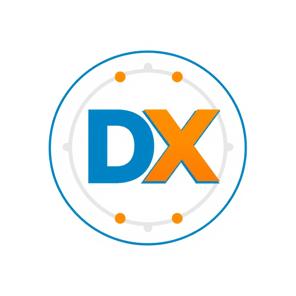 dx logo blue and orange pastel colors by Free AI Image Generator & Maker - No login required✨ | AIGAZOU