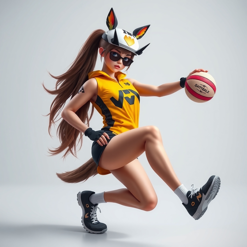 studio photo animal girl sports model smart pose legs color ink logo detailed sharp focus 16k resolution greg rutkowski influenced by Free AI Image Generator & Maker - No login required✨ | AIGAZOU