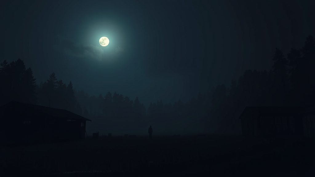 a dark abandoned airfield at night surrounded by dense foggy forest by Free AI Image Generator & Maker - No login required✨ | AIGAZOU