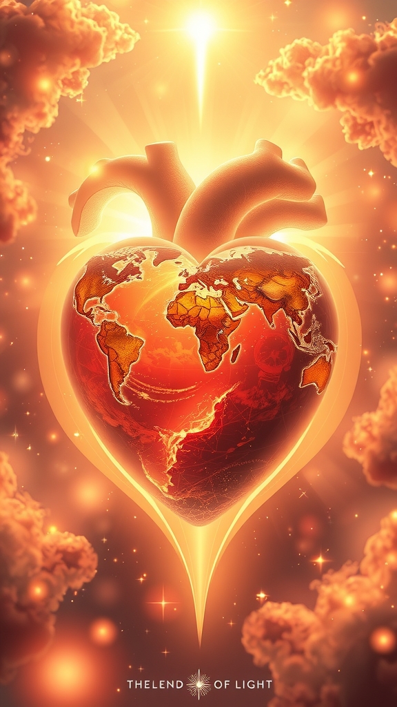 digital artwork world in heart legend of light by Free AI Image Generator & Maker - No login required✨ | AIGAZOU