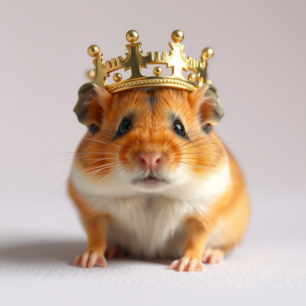hamster wearing a crown by Free AI Image Generator & Maker - No login required✨ | AIGAZOU