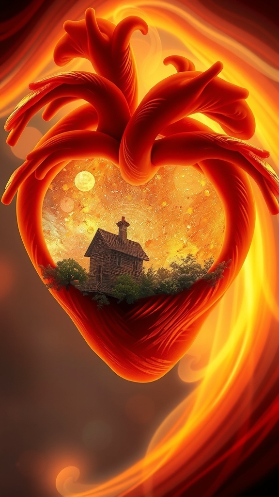 surreal digital art world heart warm lighting cozy atmosphere by Free AI Image Generator & Maker - No login required✨ | AIGAZOU