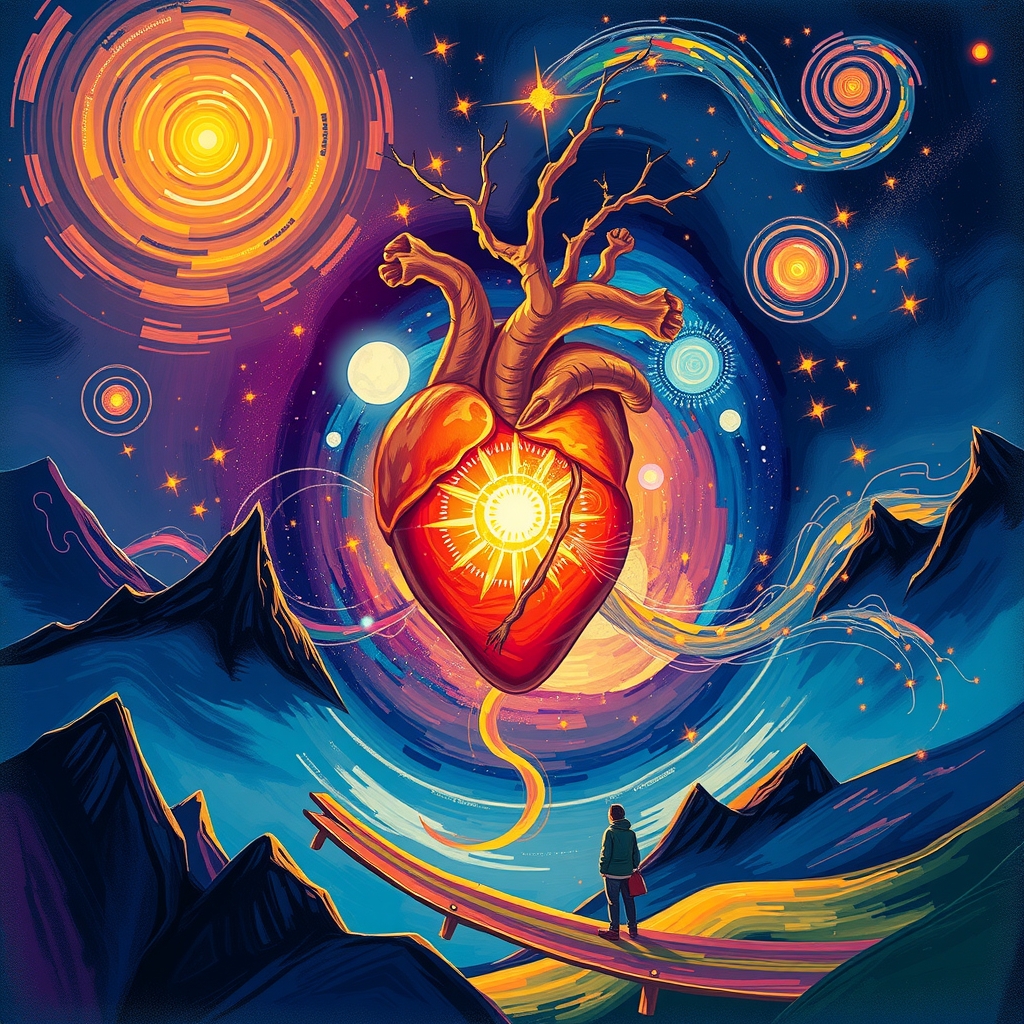 digital art world within heart glowing legend light born minds inhabitants by Free AI Image Generator & Maker - No login required✨ | AIGAZOU