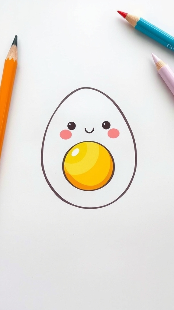 draw a cute egg by Free AI Image Generator & Maker - No login required✨ | AIGAZOU