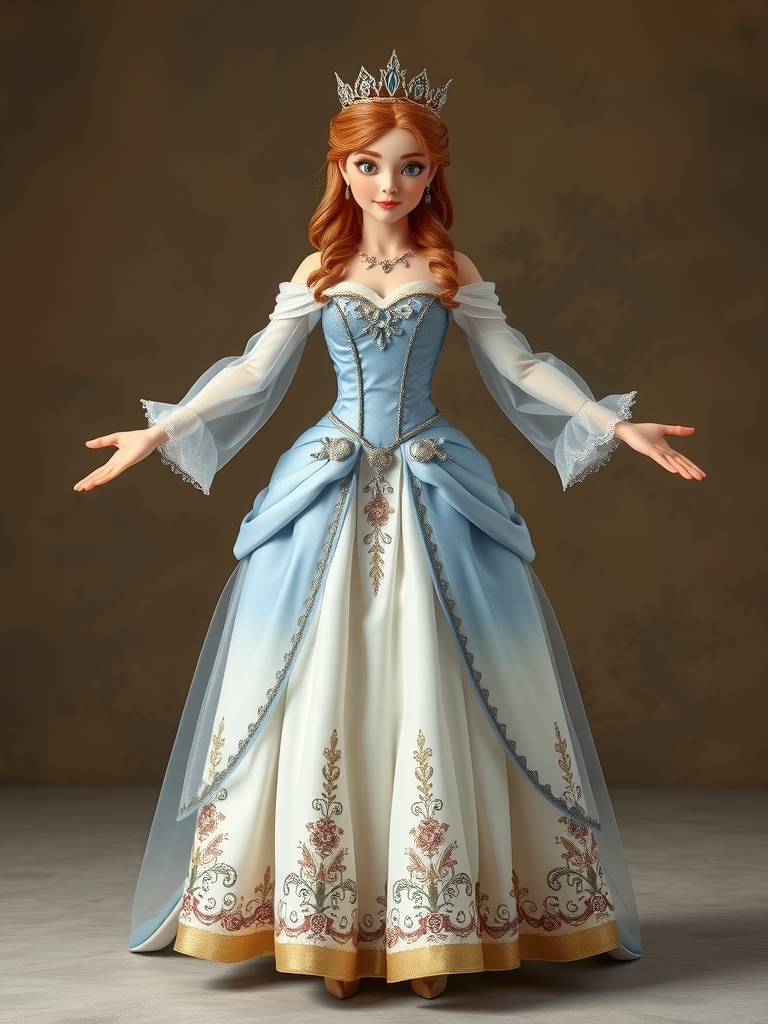 princess full body front view with arms spread by Free AI Image Generator & Maker - No login required✨ | AIGAZOU