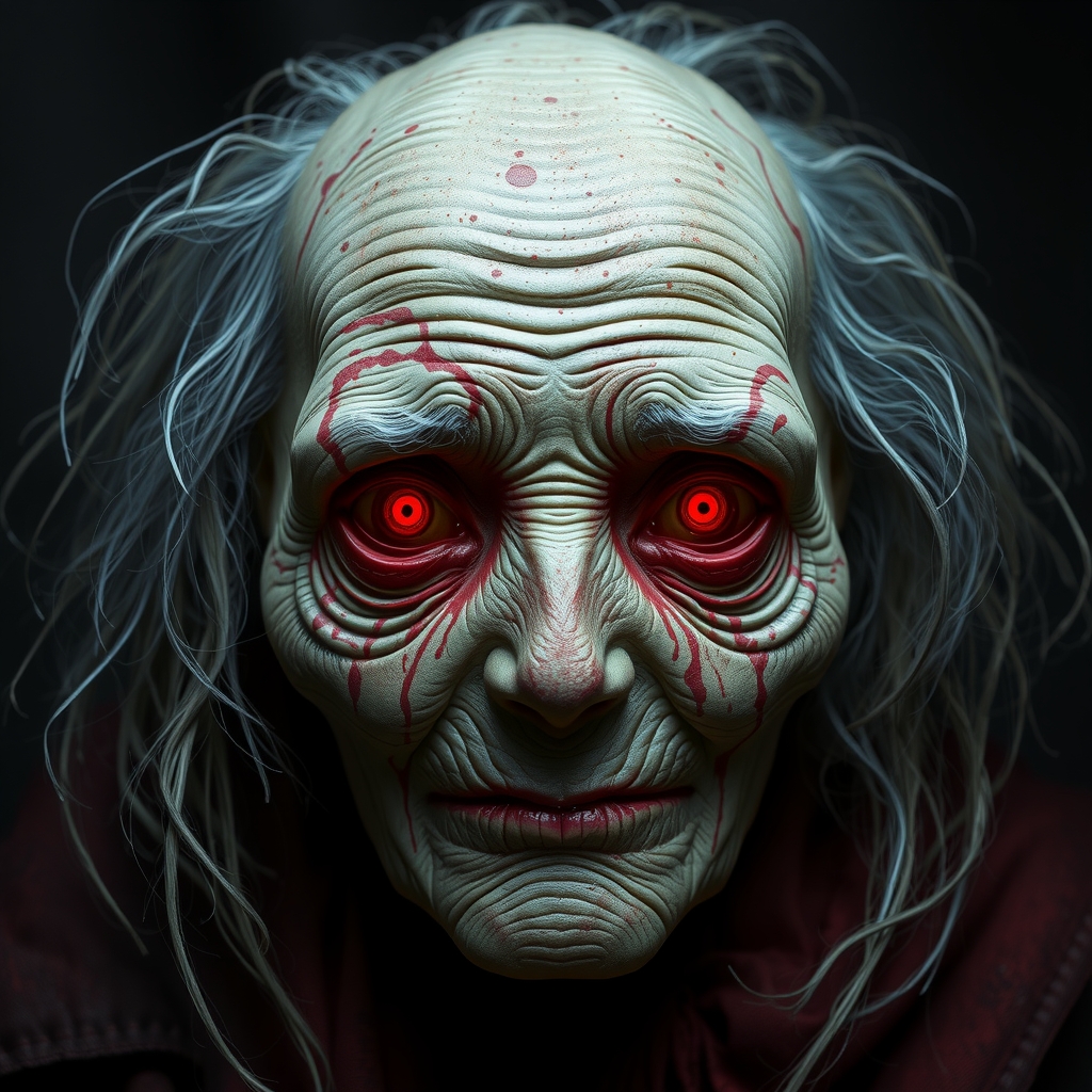 red eyed old woman face by Free AI Image Generator & Maker - No login required✨ | AIGAZOU