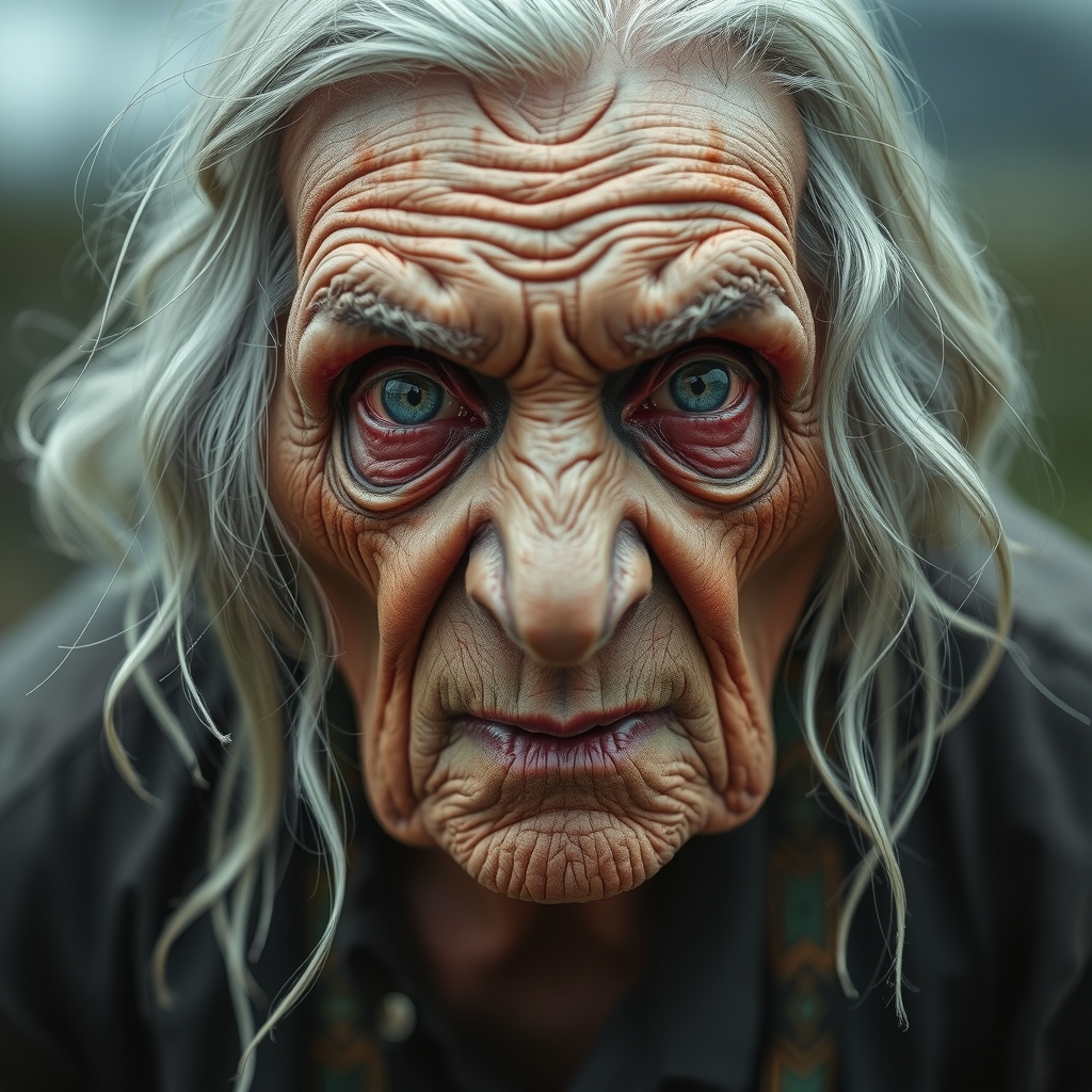 angry old woman face by Free AI Image Generator & Maker - No login required✨ | AIGAZOU