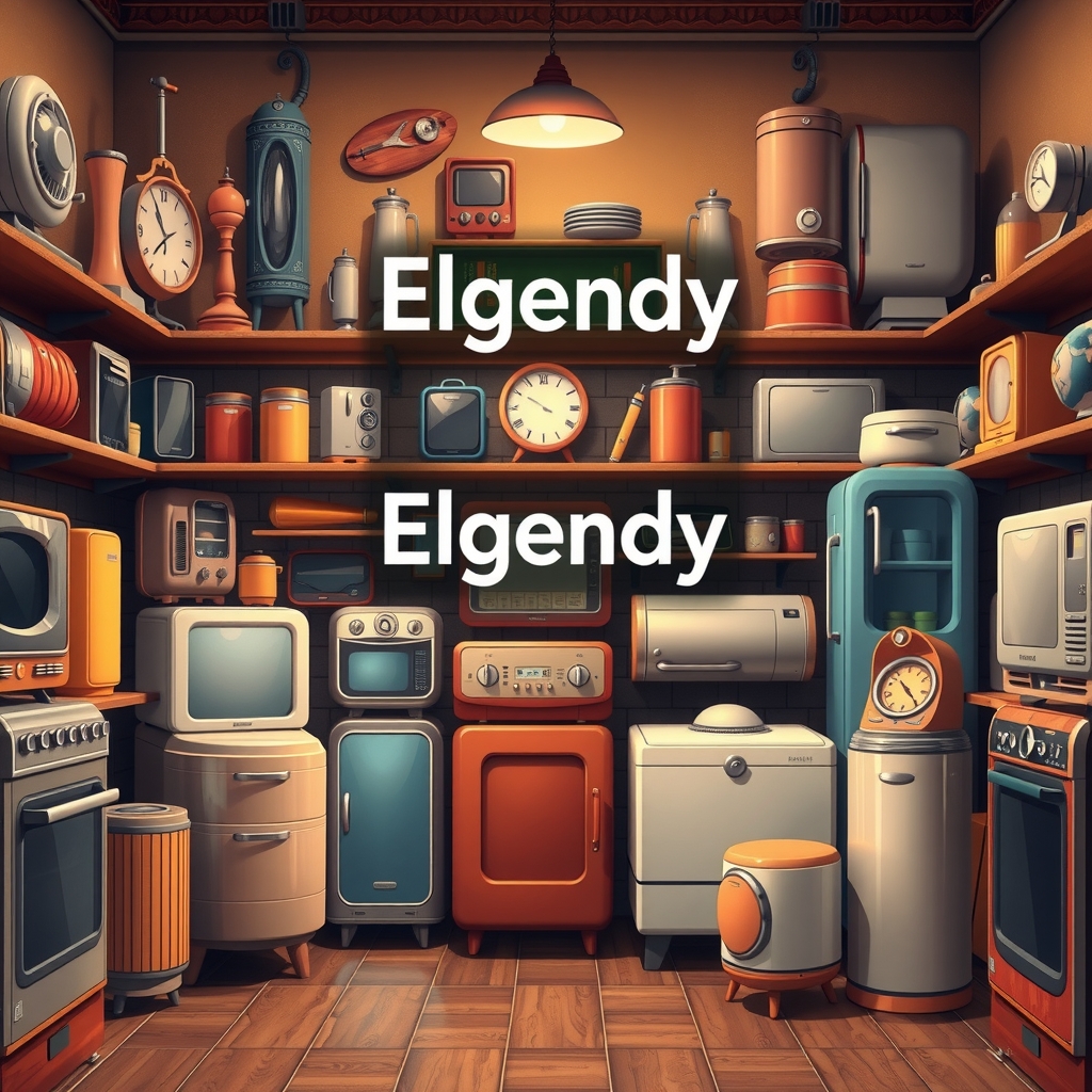 elgendy store digital art vintage modern appliances by Free AI Image Generator & Maker - No login required✨ | AIGAZOU