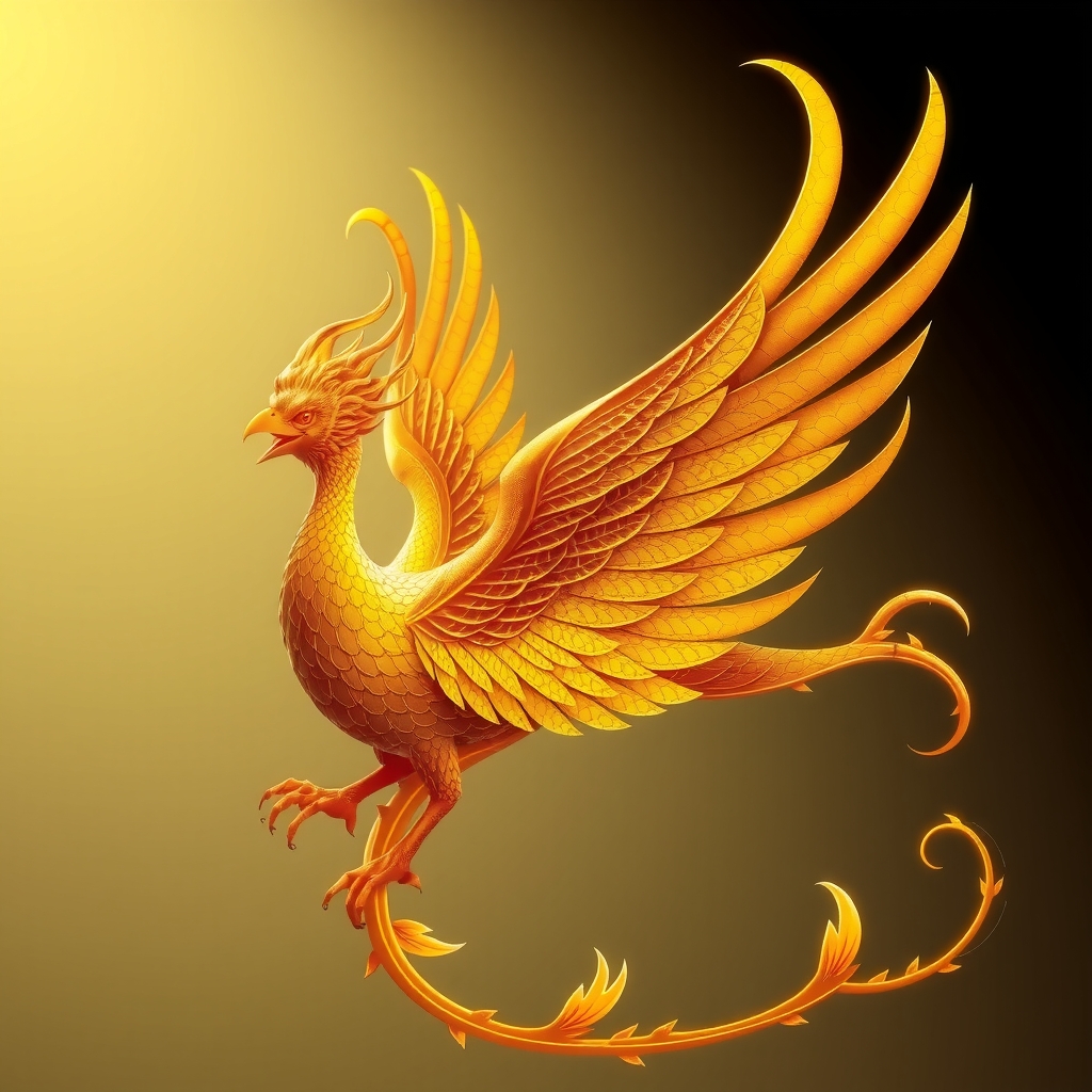 phoenix golden color by Free AI Image Generator & Maker - No login required✨ | AIGAZOU