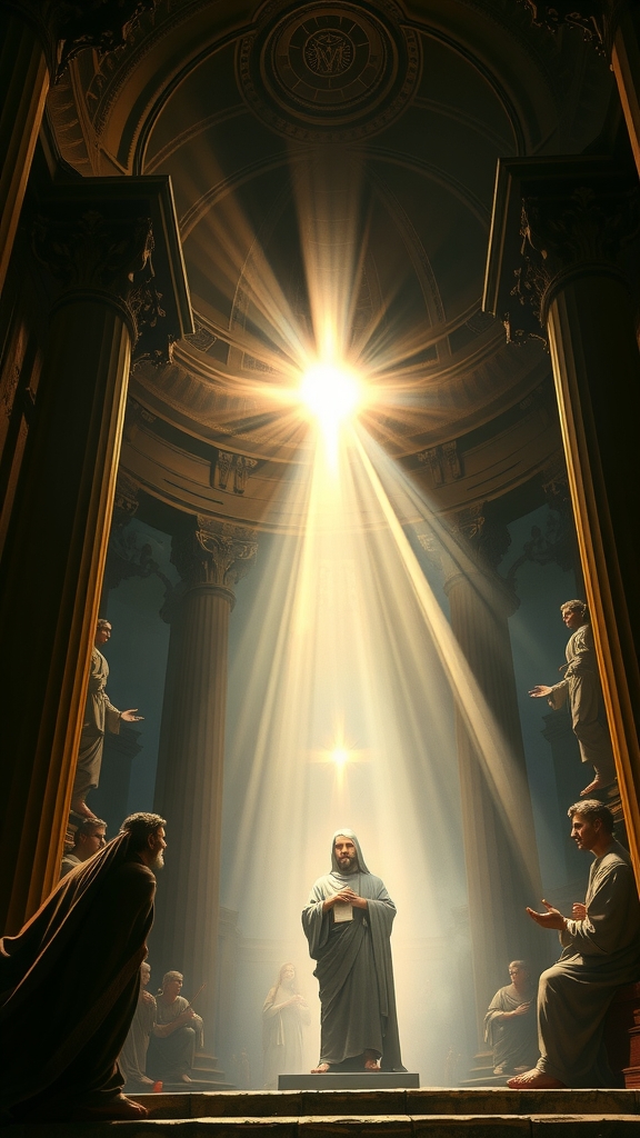 majestic divine john 1 1 renaissance religious paintings glow light god word heavenly glow michelangelo raphael classical art by Free AI Image Generator & Maker - No login required✨ | AIGAZOU