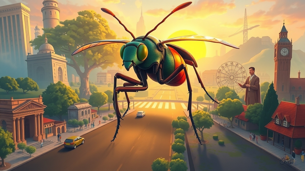 digital art insect journey world human routines perspective by Free AI Image Generator & Maker - No login required✨ | AIGAZOU