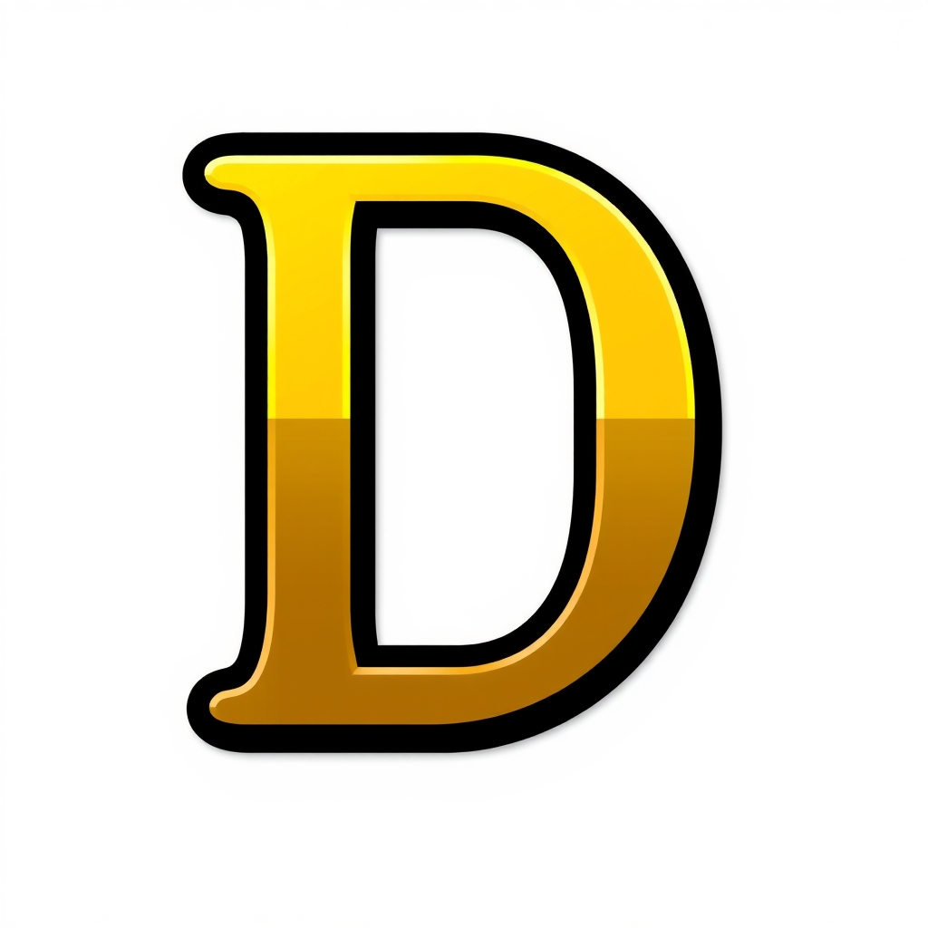 gold letter d black background sticker by Free AI Image Generator & Maker - No login required✨ | AIGAZOU