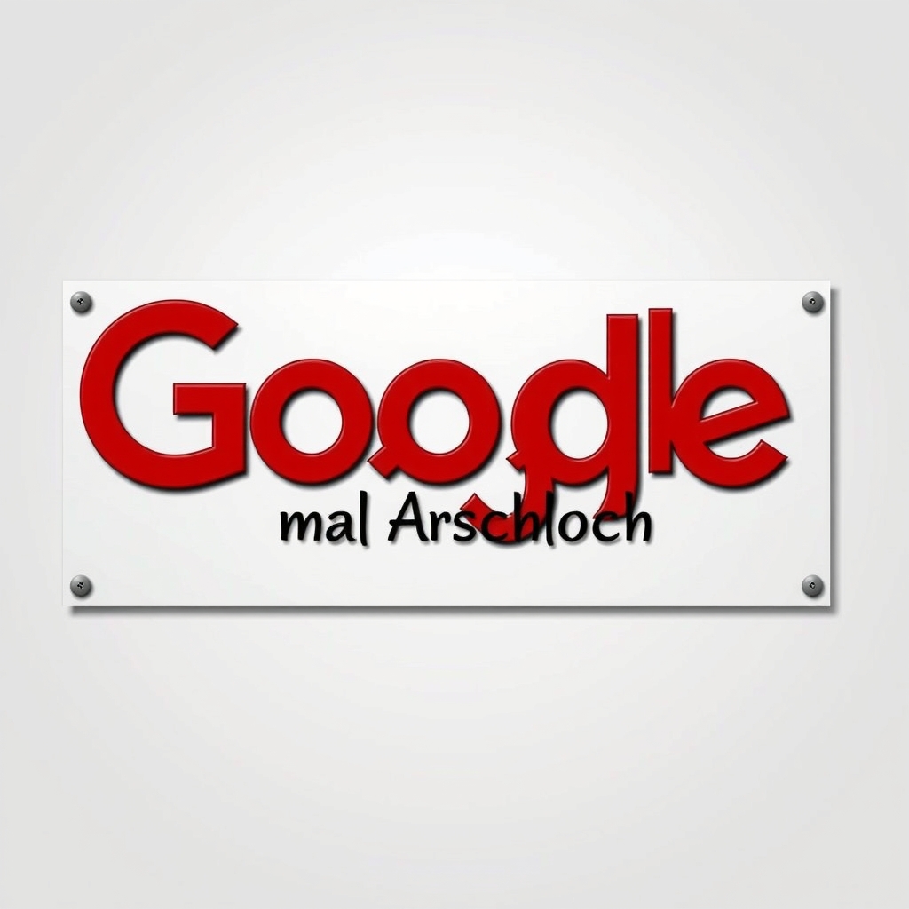 digital artwork bold sign google doch mal arschloch by Free AI Image Generator & Maker - No login required✨ | AIGAZOU