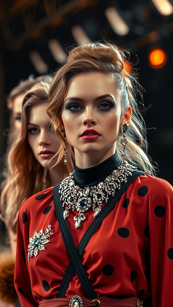 professional model fall fashion show realistic photograph graffiti art by Free AI Image Generator & Maker - No login required✨ | AIGAZOU
