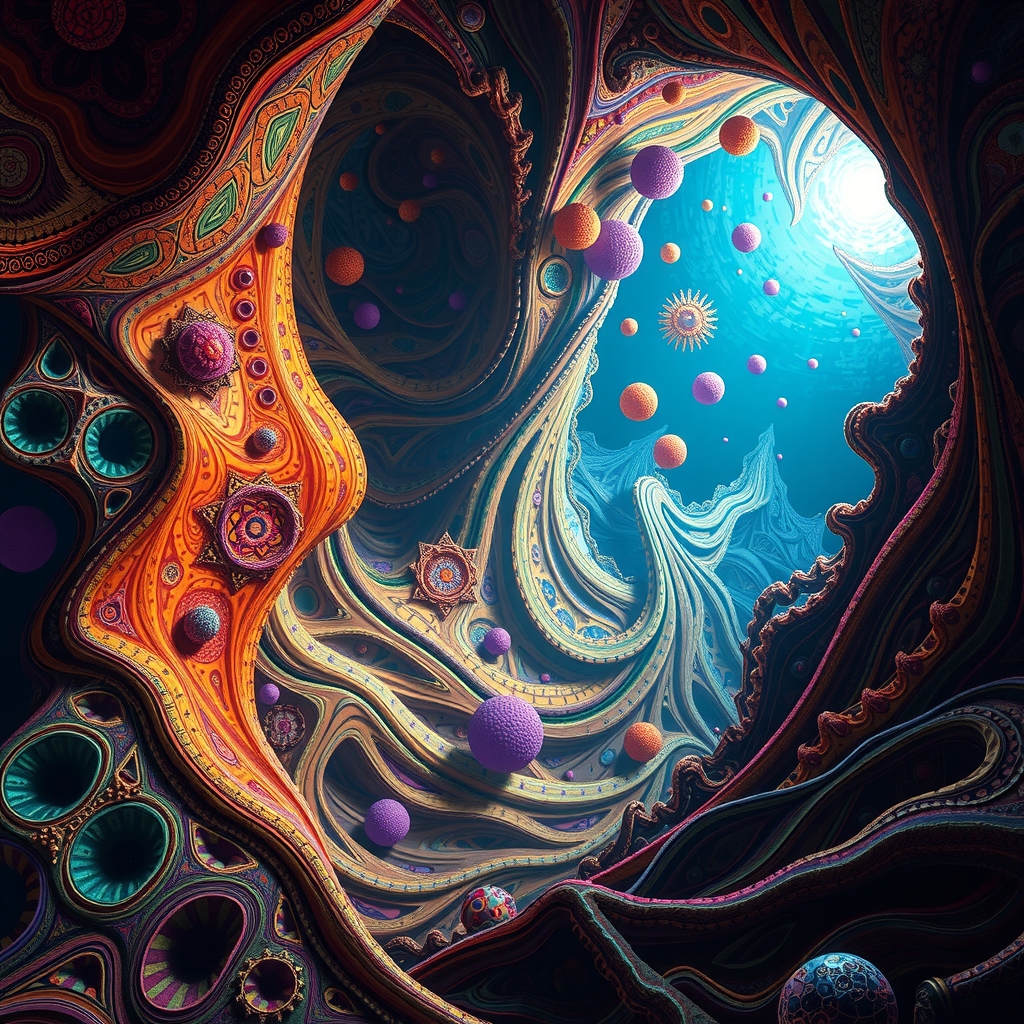 transcendence of consciousness in indigenous colors and abstract lines by Free AI Image Generator & Maker - No login required✨ | AIGAZOU